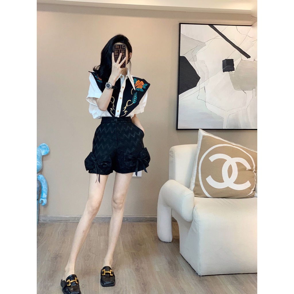 Quần Short Lưng Cao Ống Rộng Thời Trang Mới 2022 Cho Nữ