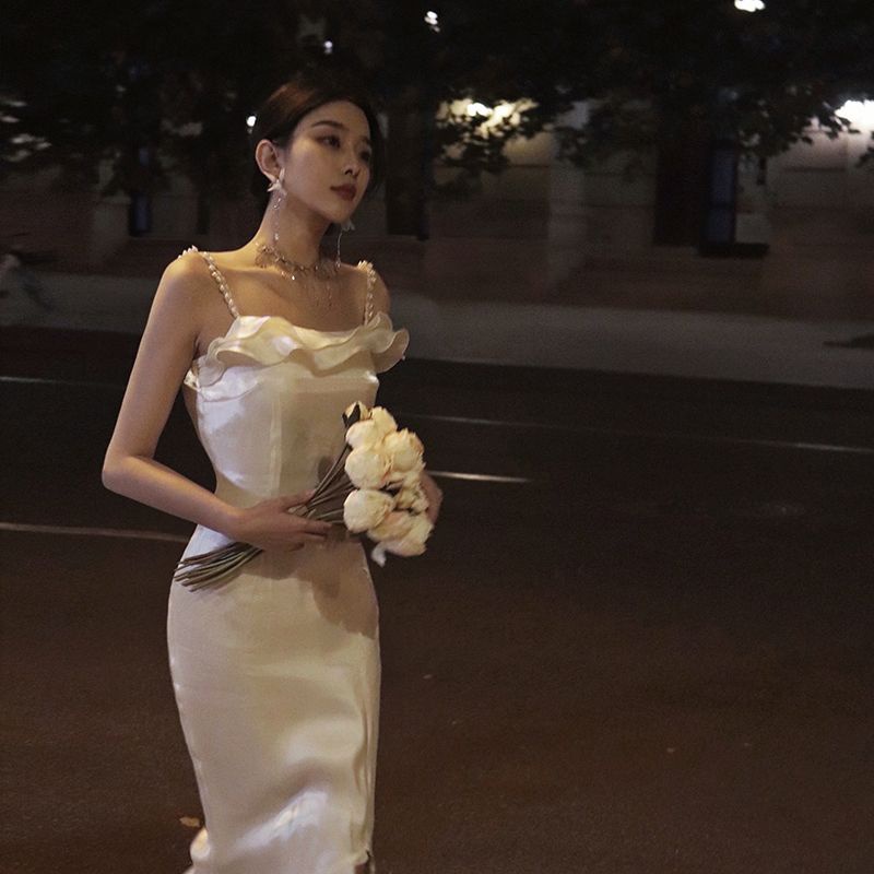 Đầm Đuôi Cá Hai Dây Xẻ Tà Thời Trang Mùa Hè Hàng Mới Dành Cho Bạn Nữ