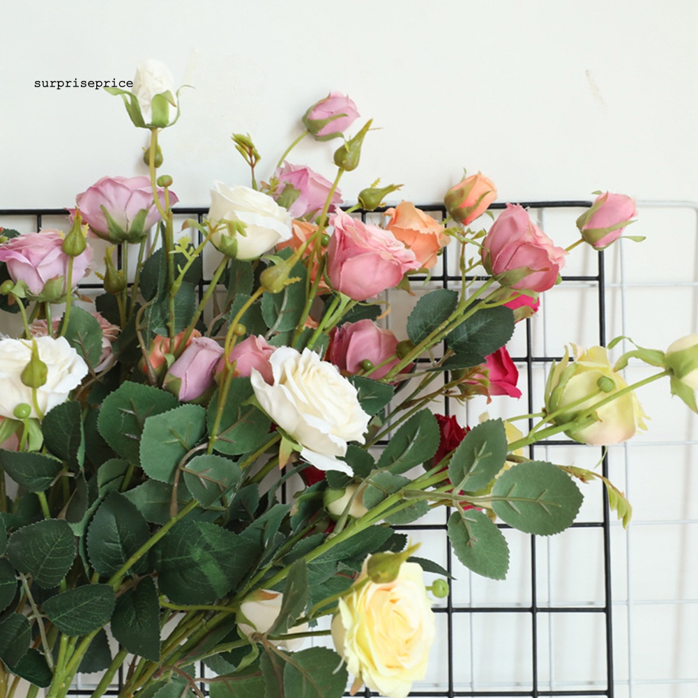 1 Bó Hoa Hồng Nhân Tạo Dùng Cho Trang Trí Tiệc Cưới, Lễ Hội