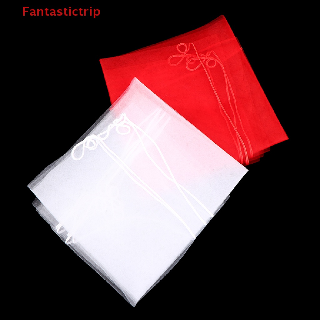 Mạng Che Mặt 1 Lớp Viền Lụa Trắng Đỏ Mới 1.4m Cho Cô Dâu