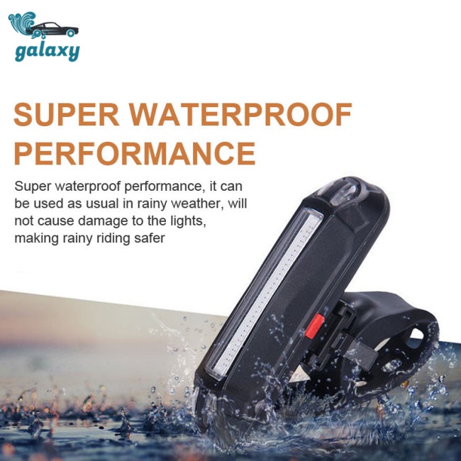 Galaxy Đèn LED Siêu Sáng Gắn Đuôi Xe Đạp Có Thể Sạc Lại Bằng Cổng USB