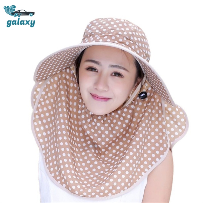 Galaxy Mũ Chống Nắng Chống Tia uv Chắn Gió Kèm Mặt Nạ Che Mặt Tiện Dụng