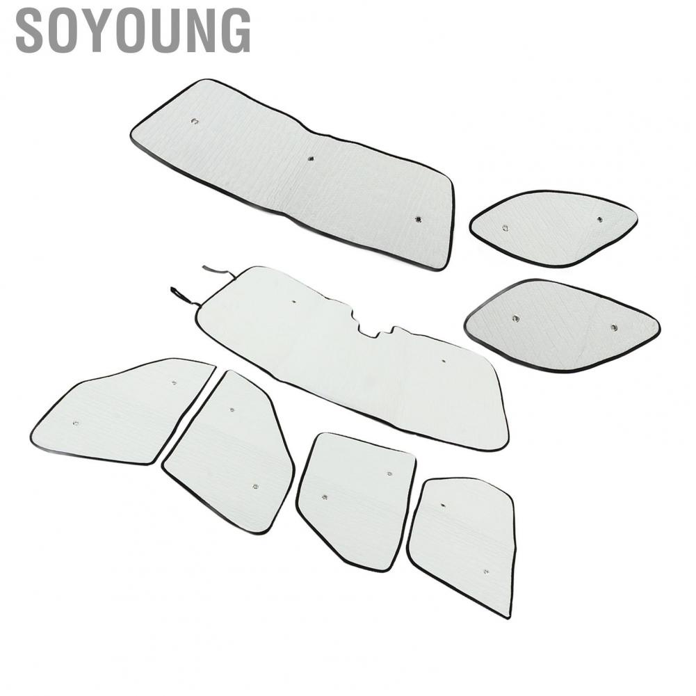 Soyoung Car Window Sunshade Double Layer Auto Interior Sunshades Cover Safe Aluminum Foil PE Cotton for Vehicle
