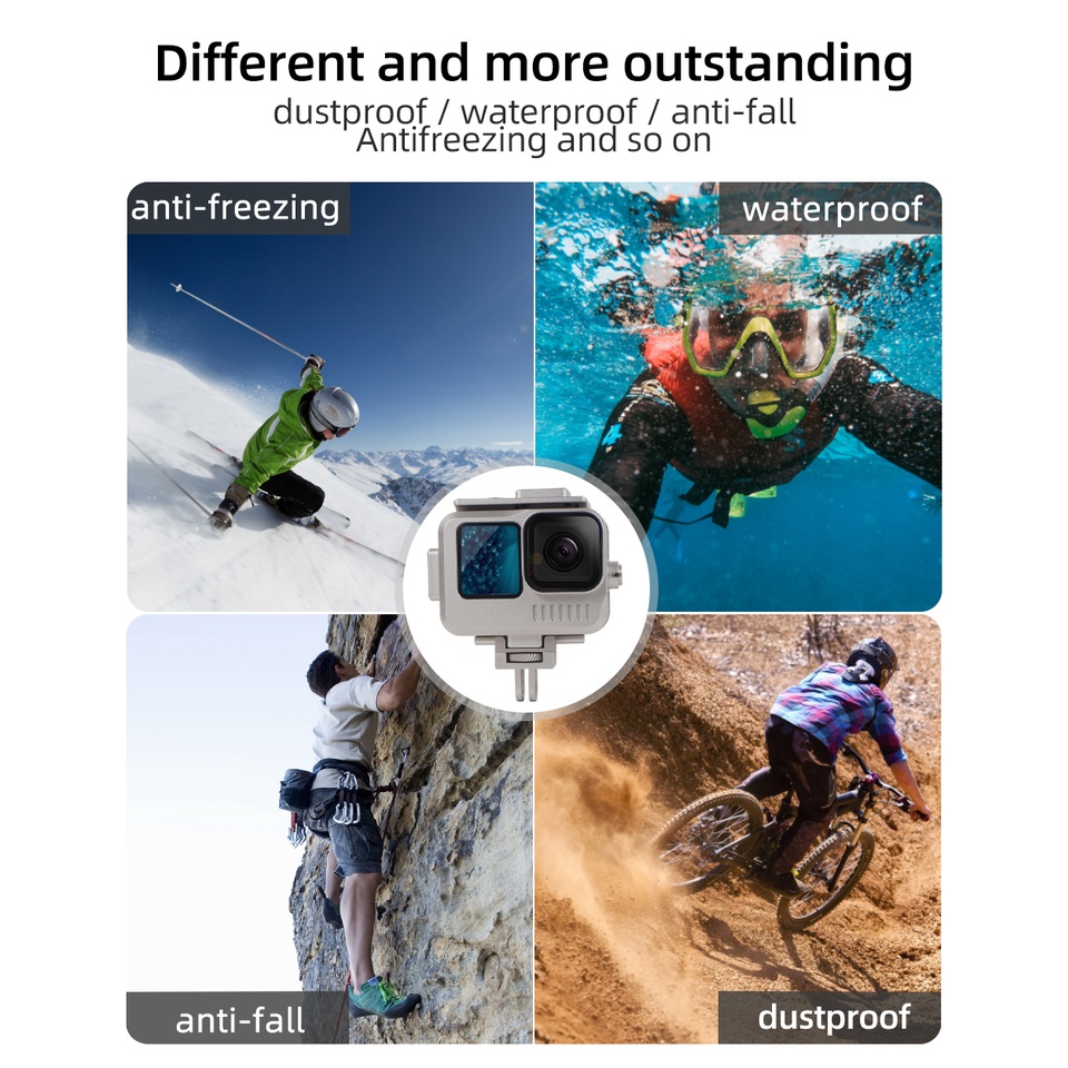 Vỏ Bảo Vệ Máy Quay Hành Trình Gopro 11 10 9 XT-XINTE Bằng Nhôm Chống Thấm Nước