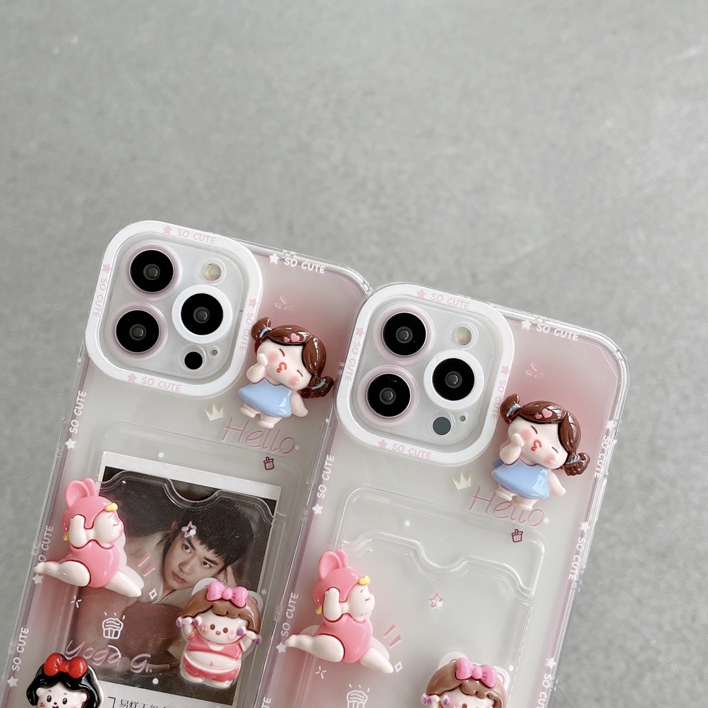 Ốp Điện Thoại TPU Silicon Mềm Trong Suốt Hình Đôi Mắt Thiên Thần 3D Dễ Thương Cho iPhone 14 13 12 11 Pro XR XS Max 7 8 14 Plus