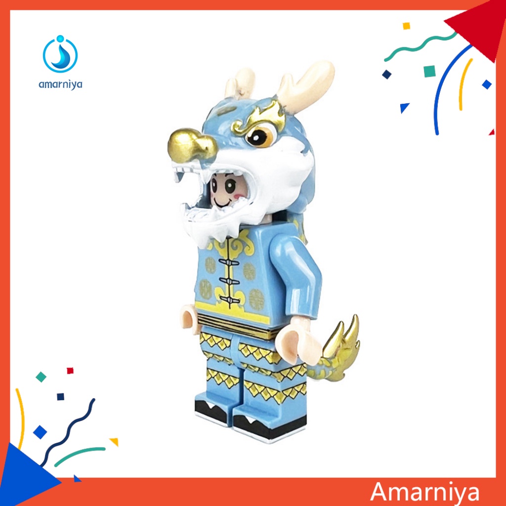 Mô Hình Đồ Chơi Lắp Ráp Nhân Vật Người Rồng Mini Trong Phim Năm Mới Dùng Làm Quà Tặng