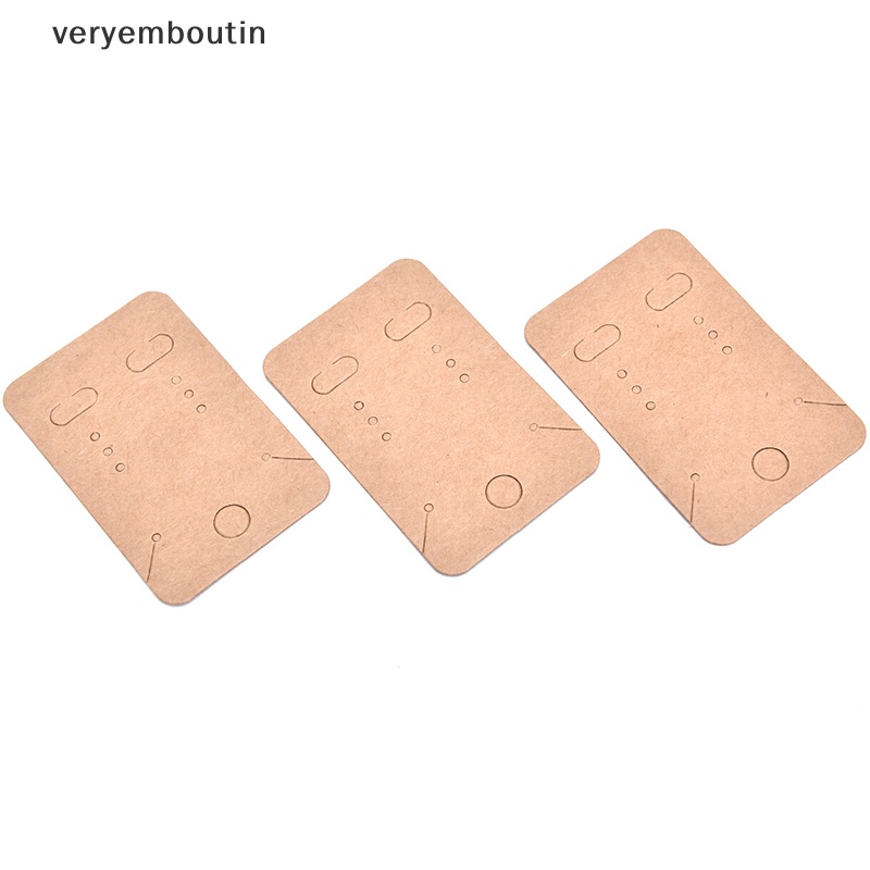Set 100 Thẻ Giấy Kraft Trưng Bày Vòng cổ / Bông Tai