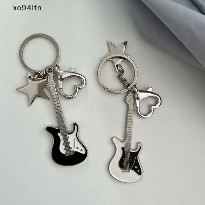 Móc Khóa Hình Đàn Ghita / Ngôi Sao / Trái Tim Ngọt Ngào Thời Trang Cho Nam Và Nữ