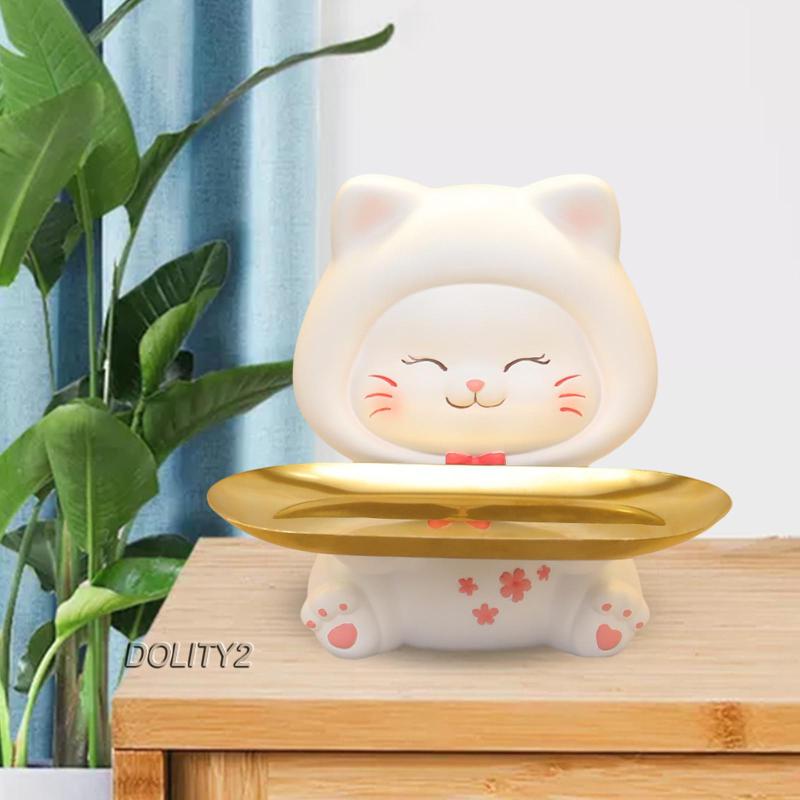 [Dolity2] Khay Đựng Chìa Khóa Điêu Khắc Hình Động Vật Bằng Nhựa Resin Cho Văn Phòng