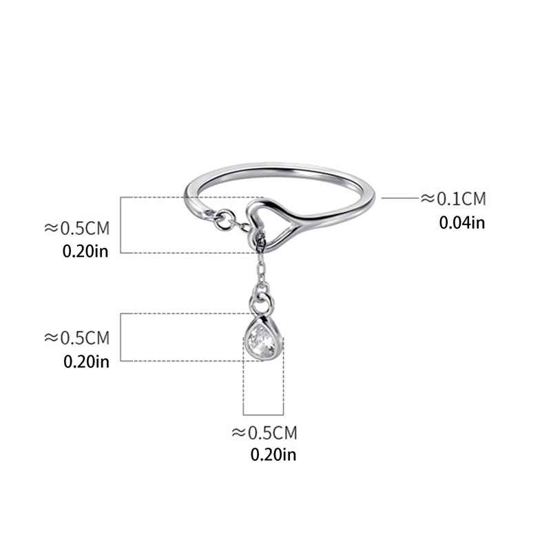 Nhẫn Hở Hình Trái Tim Phối Tua Rua Thời Trang Cho Nữ