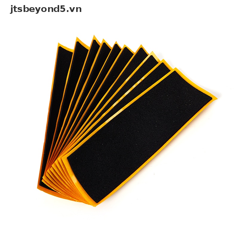 JY 10 cái gỗ Fingerboard boong Uncut Băng dán màu đen bọt Grip băng dán ..