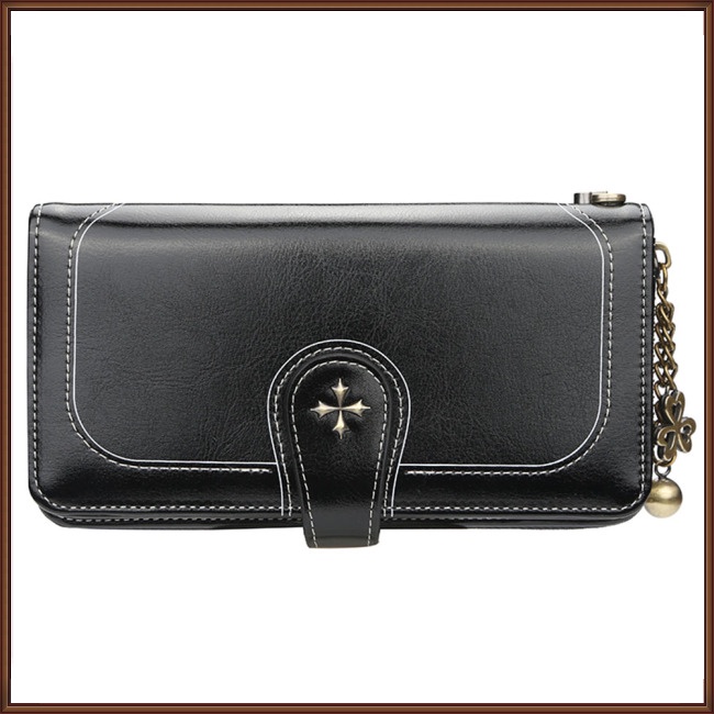 Ví Da PU Dáng Dài Đa Năng Phong Cách Retro Thời Trang Cho Nữ