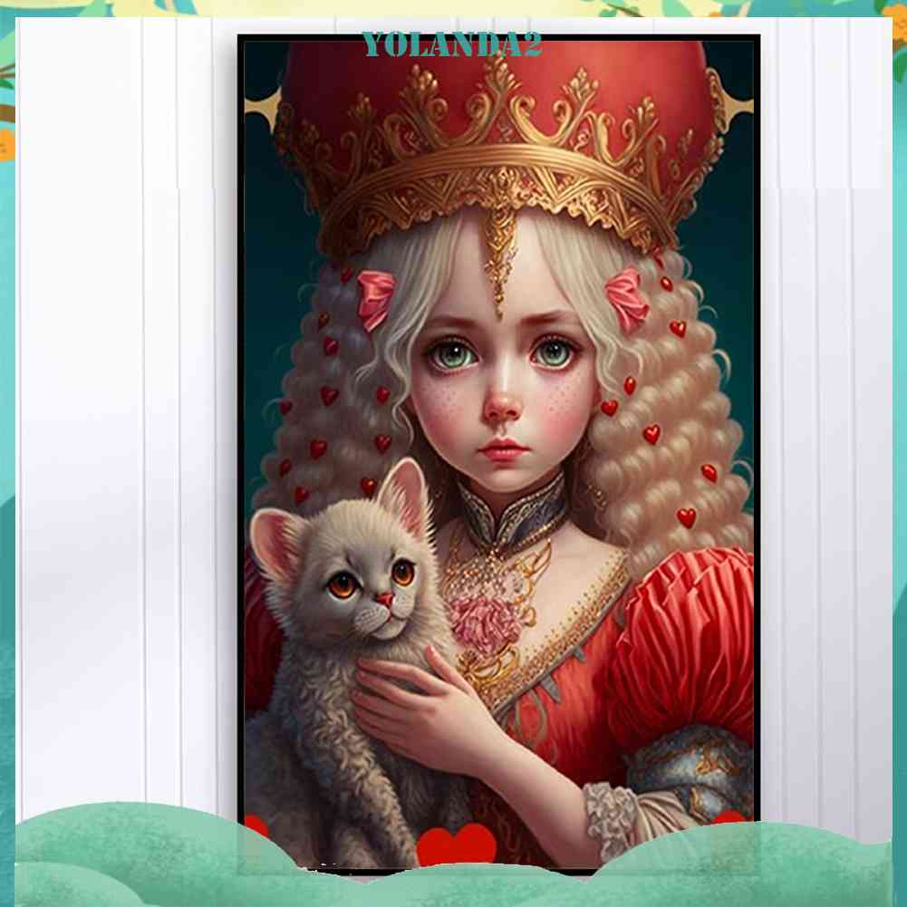 Tranh Đính Đá Kim Cương Toàn Bộ 5D DIY Hình Vẽ Cô Gái Trang Trí Nhà Cửa