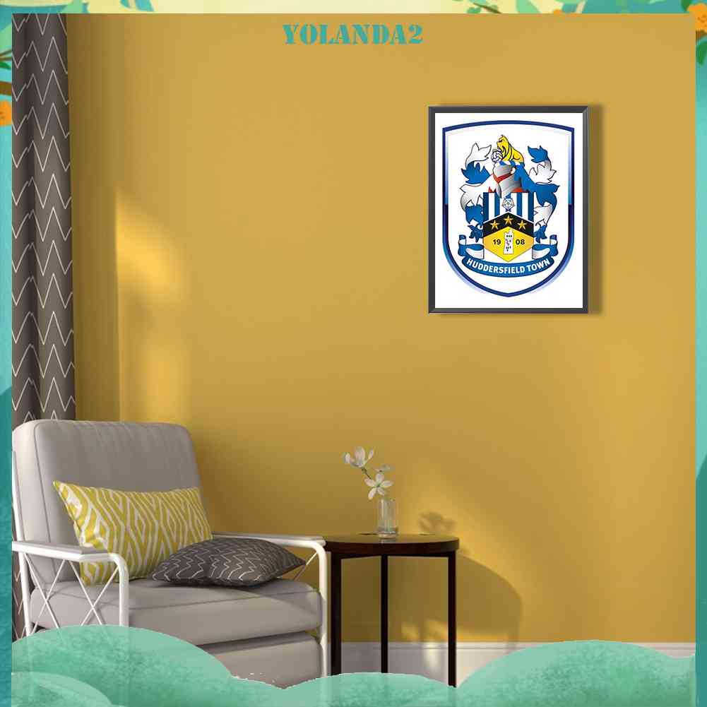 Bộ Tranh Đính Đá 5D Họa Tiết Câu Lạc Bộ Bóng Đá Huddersfield Độc Đáo DIY Dùng Trang Trí