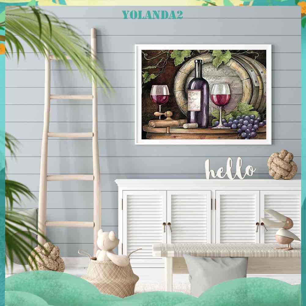 Bộ Tranh Đính Đá Diy Hình Thùng Rượu Độc Đáo Sáng Tạo