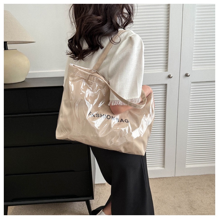 Túi Xách JASMIN NOIR Tote Cỡ Lớn Bằng PVC In Họa Tiết Đơn Giản Cho Nữ