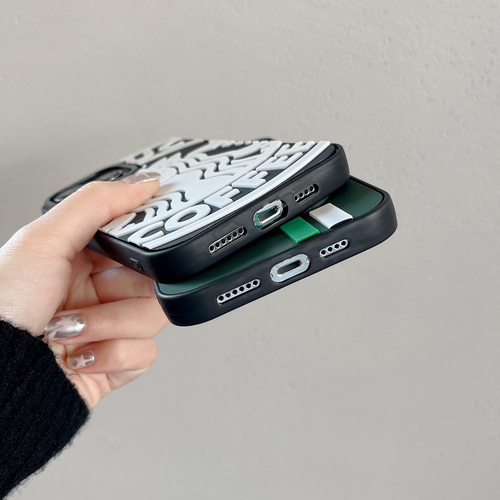 Ốp Điện Thoại Silicon In LOGO Starbucks 3D Cho iPhone 15 14 13 12 11 Pro Max Plus 7 8 SE X XS XR