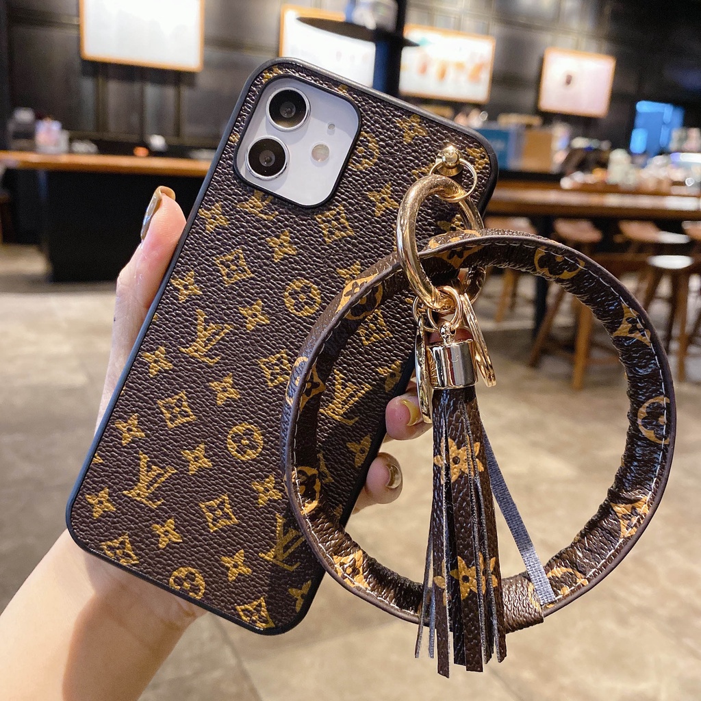 Ốp Điện Thoại Da Có Dây Đeo Sang Trọng Hợp Thời Trang Cho iPhone 14Pro Max 13promax 12 11