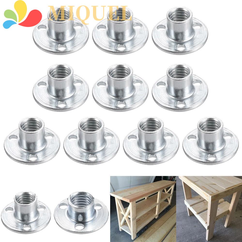 Đai Ốc Chữ T Bằng Thép Carbon Kèm Đế Tròn Mạ Kẽm Chuyên Dụng Cho Đồ Nội Thất