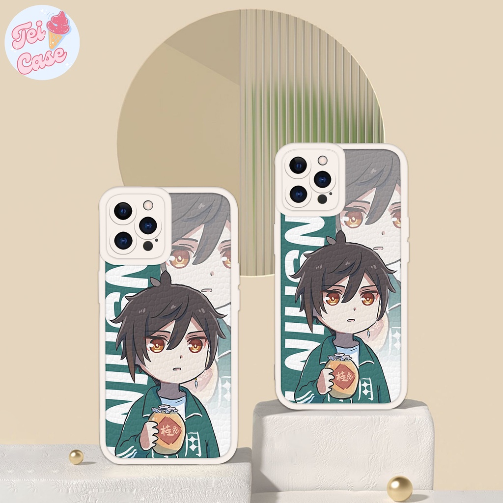 Ốp iphone 11 cạnh vuông Teicase Zhongli chibi cute anime genshin impact 6/6plus/7/7plus/8/8plus/x/xr/xs/11/12/13/14