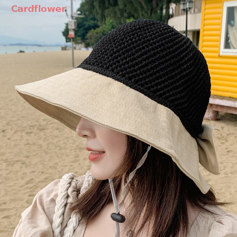 Nón Tai Bèo Phối Lưới Thoáng Khí Thời Trang Đi Biển Mùa Hè Cho Nữ
