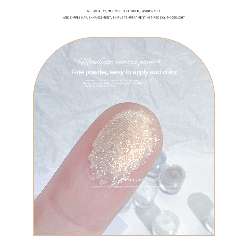 Siêu Sáng Magic Gương Bột Móng Tay Nghệ Thuật Ánh Trăng Bột Aurora Bột Móng Tay Nghệ Thuật Gương Bột Tự Làm Tiệm Làm Móng JULYSTAR