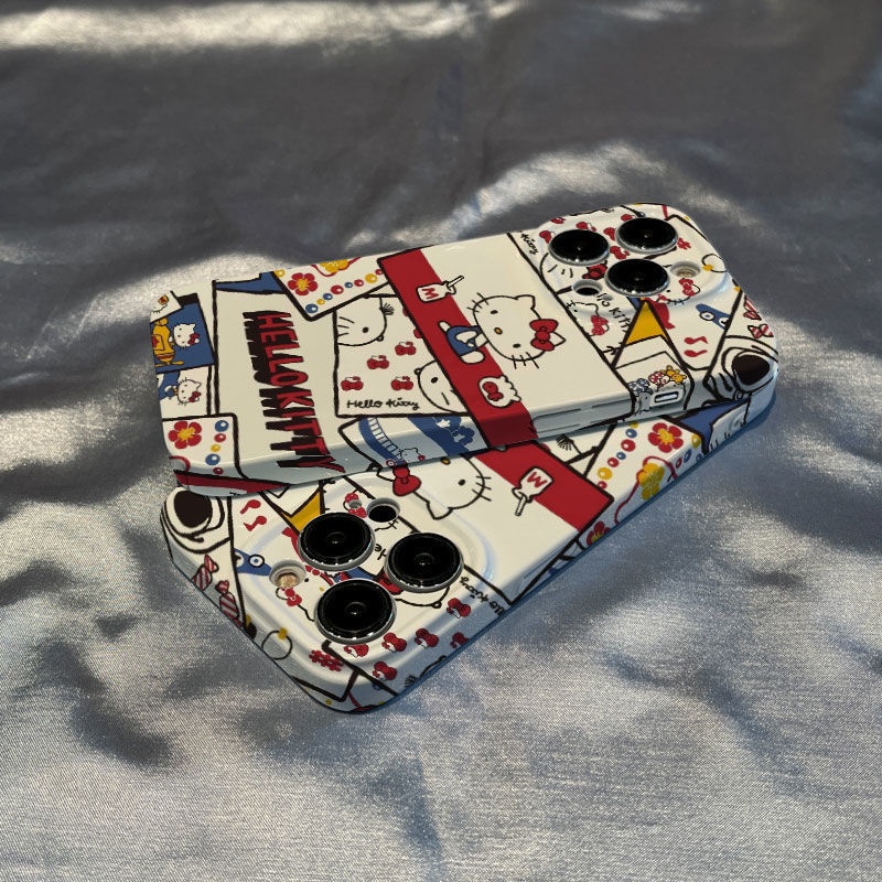 Ốp Điện Thoại Chống Sốc In Hình Hello Kitty Hoạt Hình Dễ Thương Cho Iphone 12 14pro 13711 8P
