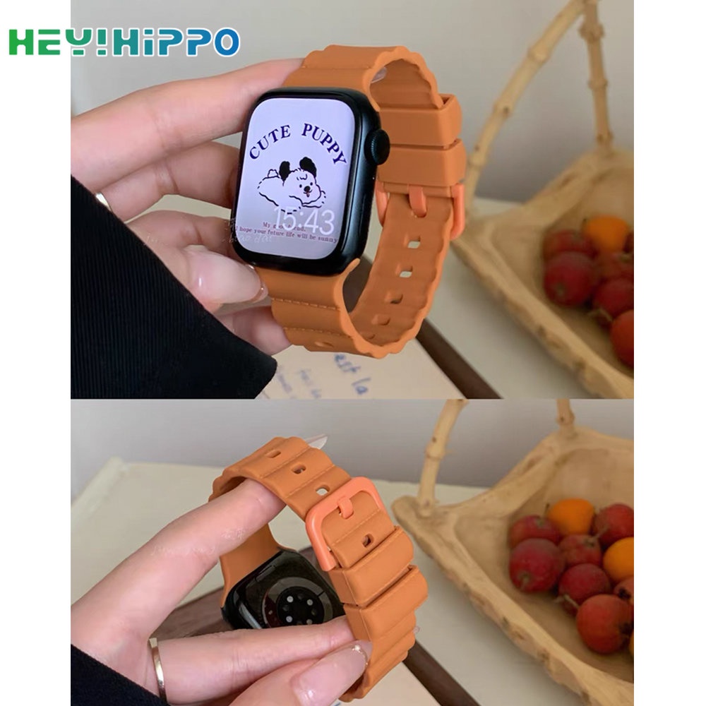 Dây Đeo Silicone Cho Đồng Hồ Thông Minh iwatch series 8 / 7 / 6 / 5 / SE / 4 / 3 45 / 44 / 42 / 41 / 40 / 38mm