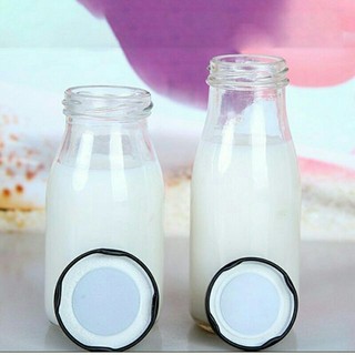 COMBO 6 CHAI THỦY TINH 250ML NẮP THIẾC ĐEN – CHAI THỦY TINH ĐỰNG SINH TỐ, SỮA HẠT, NƯỚC ÉP, DETOX