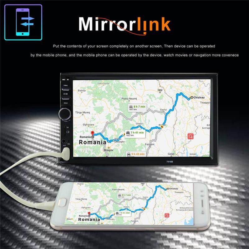 🚗💿📻7018B 7 Đôi 2 DIN Xe Đài Stereo FM Màn Hình Cảm Ứng Bluetooth MP5 Player USB/TF/Điện Thoại Liên Kết Gương - Giá Rẻ
