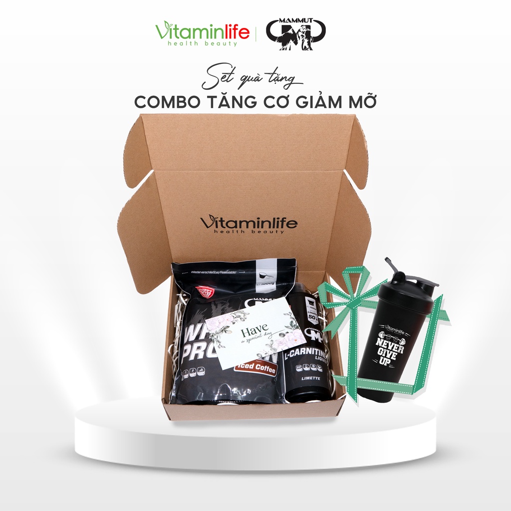 Combo Whey Protein Và L-Carnitine Mammut Nutrition, Hỗ Trợ Tăng Cơ Giảm Mỡ