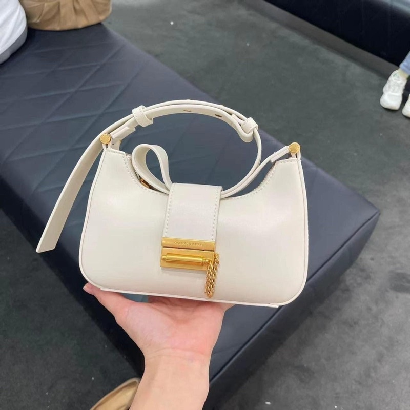 CNK - Túi đeo vai nữ phong cách Singapore, dây đeo vai rộng, khóa chuỗi, túi nách CK2-40271113