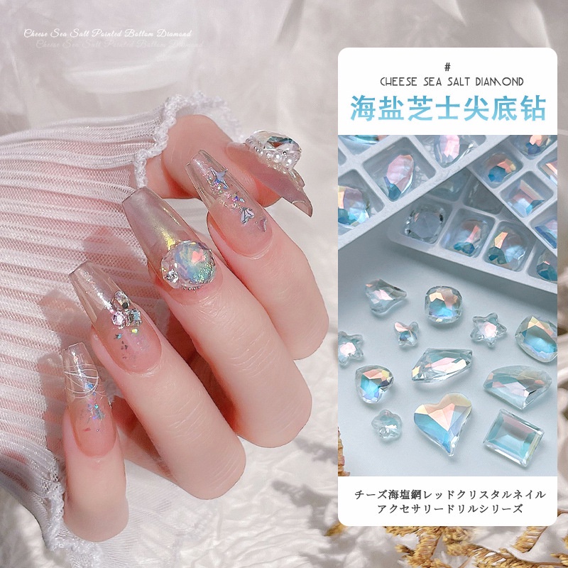 1 viên đá đính móng lấp lánh, phụ kiện nail