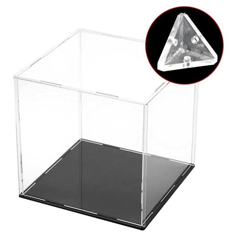Bộ 12 Khung Góc Vuông 3 Lỗ Bằng Acrylic Trong Suốt Kèm Ốc Vít Cố Định