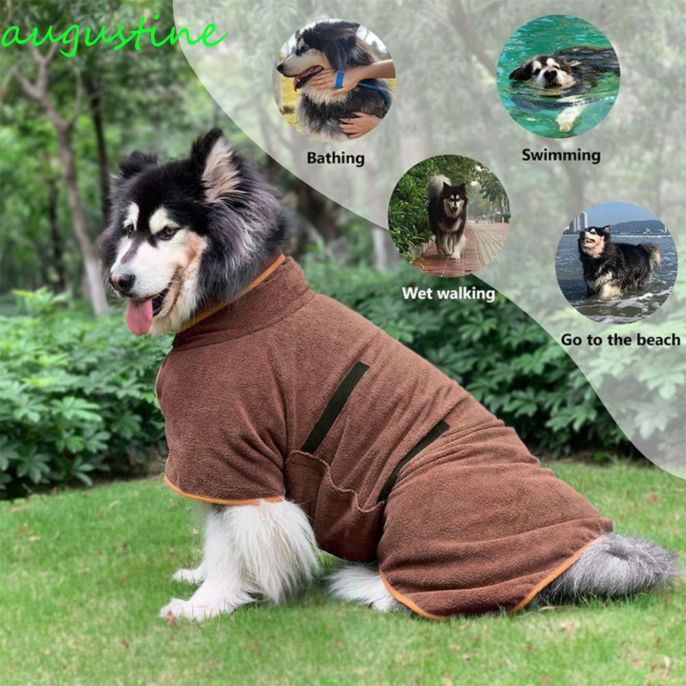 Augustine Áo Choàng Tắm Thấm Hút Tốt Có Thể Điều Chỉnh Dành Cho Thú Cưng