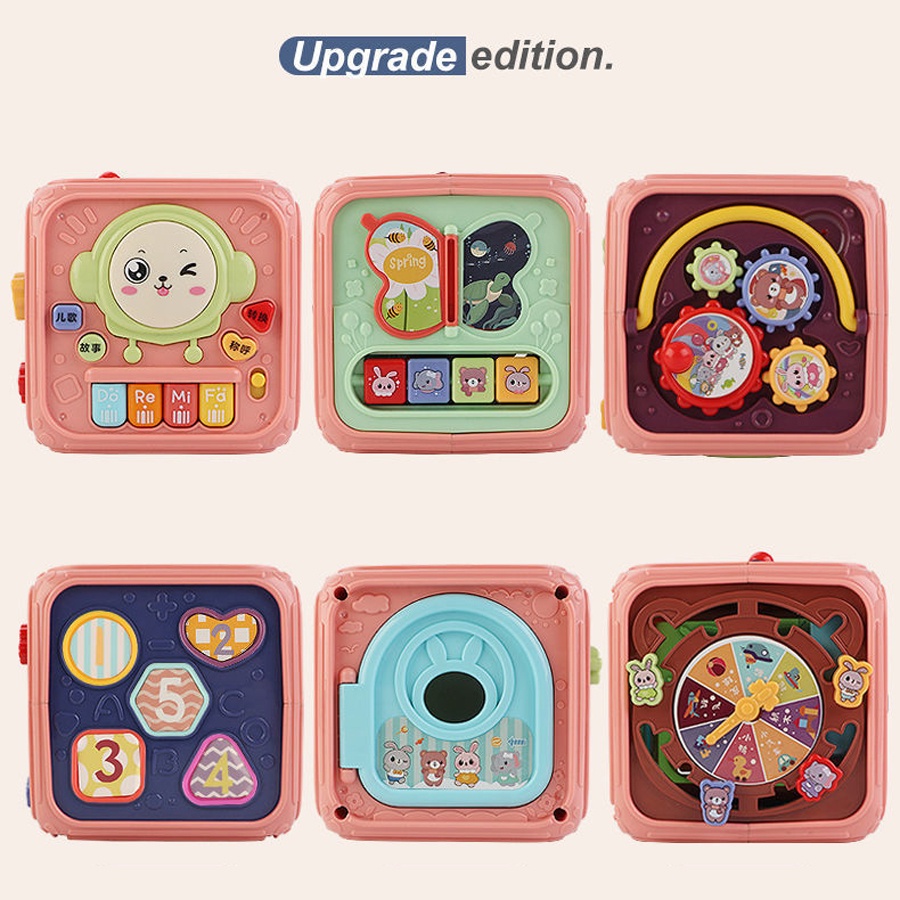 6 IN 1 ACTIVITY MUSICAL TOYS CUBE KIDS LEARNING TOYS BABY DRUMMING ALAT MUSICAL CUBE EARLY EDUCATION TOY