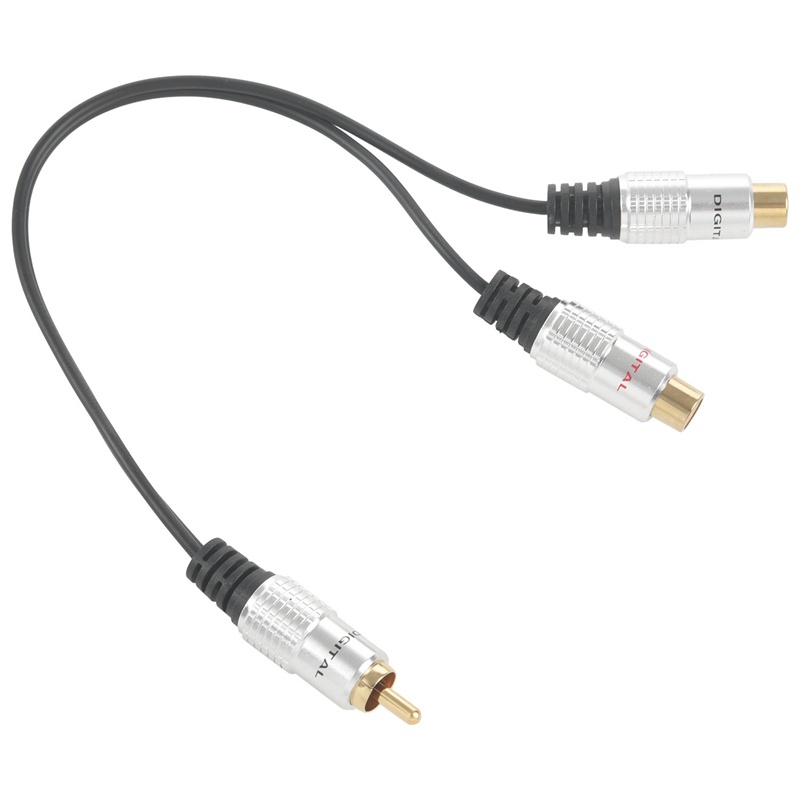 Cáp Chia Âm Thanh RCA F-2 RCA M Sang 1 ĐầU CắM Sang 2 Lỗ CắM RCA Mạ VàNg Chuyên DụNg
