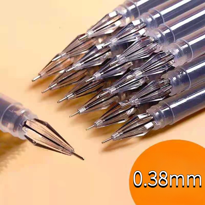 Bút Bi Gel Màu Xanh/Đen/Đỏ Ngòi 0.38mm