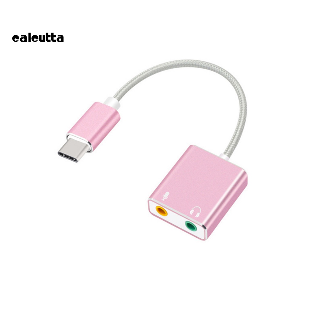 Thẻ Âm Thanh Bên Ngoài Chuyển Đổi USB Type C Sang AUX Jack 3.5mm 7.1 Cho Máy Tính