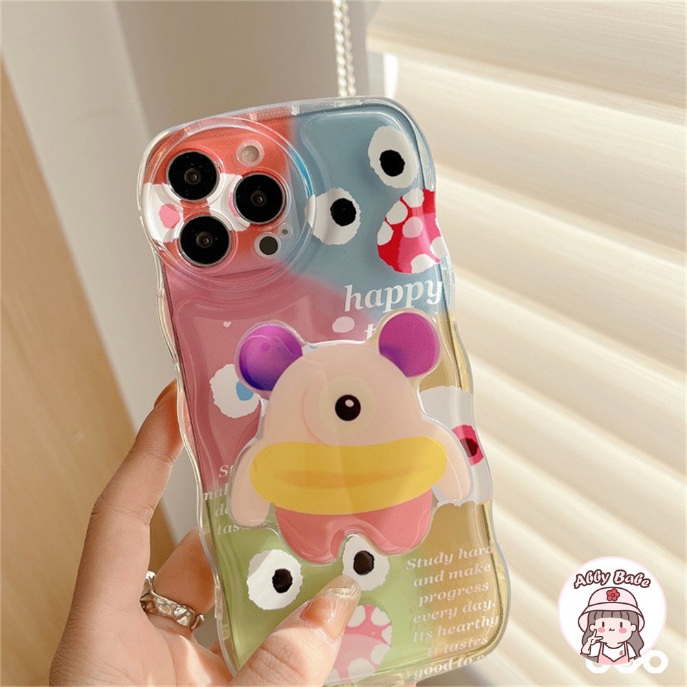 Ốp Điện Thoại TPU Mềm Chống Sốc Hình Quái Vật 3D Màu Vàng Cho IPhone 14 Pro Max 11 12 11 Pro Max X XS 7Plus