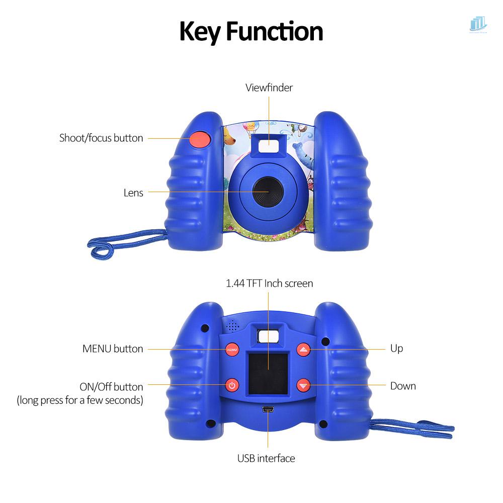 Máy Ảnh Kỹ Thuật Số 2MP HD Màn Hình Cảm Ứng 1.44 Inch TFT 0.3MP CMOS Cho Bé Và Phụ Kiện