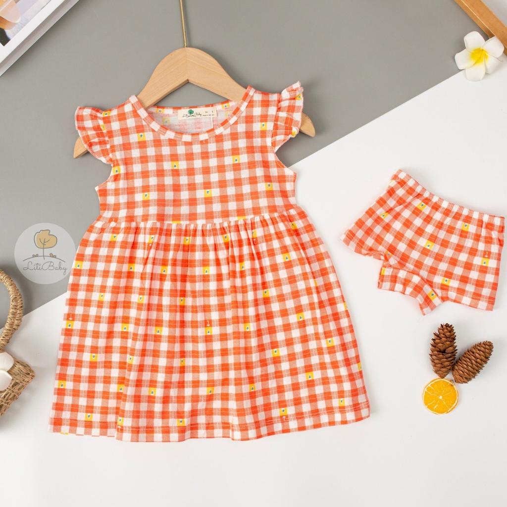 Váy bé gái chất cotton, đầm bé gái size 1-5 tuổi, đầm trẻ em SUNKIDS1 có nhiều màu