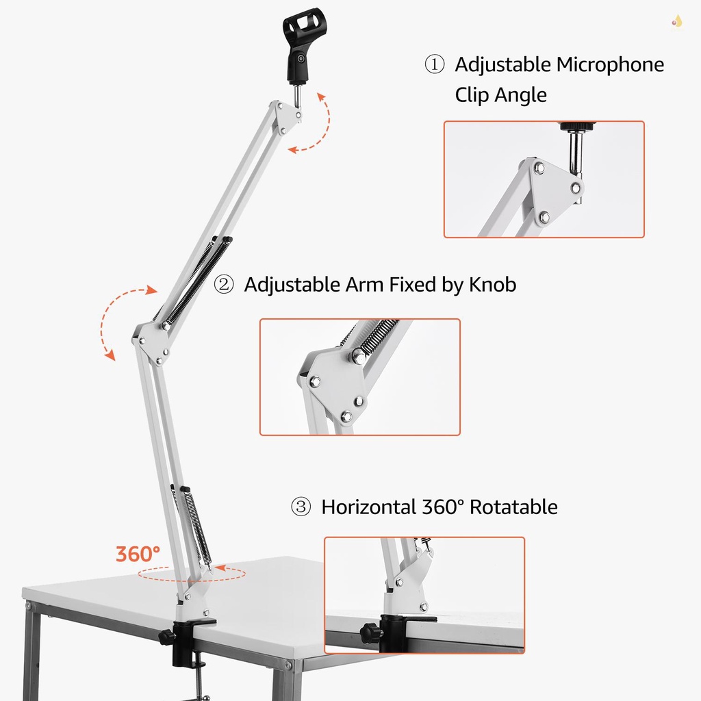 Giá Đỡ Micro Có Kẹp Gắn Bàn Tiện Dụng