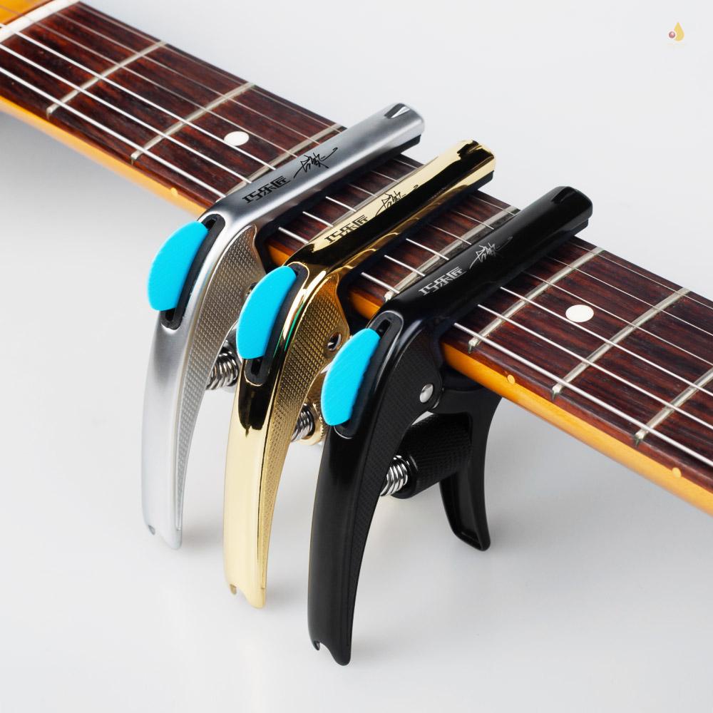 Kẹp Capo Một Tay Cầm Đơn Bằng Hợp Kim Kẽm Đa Chức Năng Với Khe Cắm Ngựa Đàn Guitar Điện Acoustic Guitar Bass Ukulele