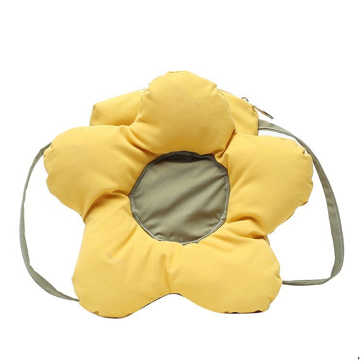 Túi Đeo Chéo Họa Tiết Hoa Màu Tương Phản Dễ Thương