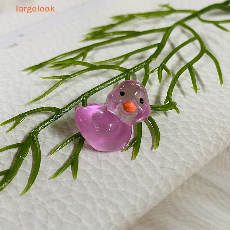 Bộ 5 Kẹp Tóc Hình Chú Vịt Bằng Resin Màu Dạ Quang Độc Đáo DIY