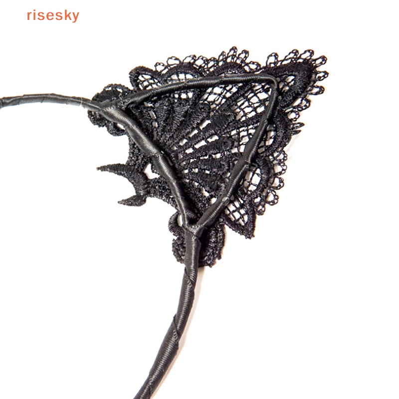 Băng Đô Ren Tai Mèo Đen Thời Trang Gợi Cảm Cho Nữ