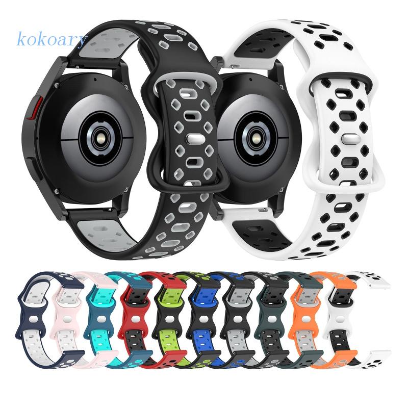 Dây Đeo Silicon Hai Màu Chống Mài Mòn Có Thể Điều Chỉnh Cho Galaxy Iwatch 5 pro