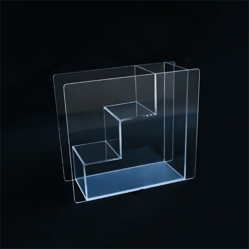 Lọ Hoa Thủy Canh Bằng Acrylic Trong Suốt Hình Thang Hiện Đại Trang Trí Nhà Cửa