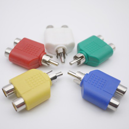 Đầu chia RCA hoa sen 1 đầu đực ra 2 đầu cái dùng cho AV audio _ TKDN